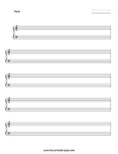 12 Blank Sheet Music Printables ideas | music printables, blank ...