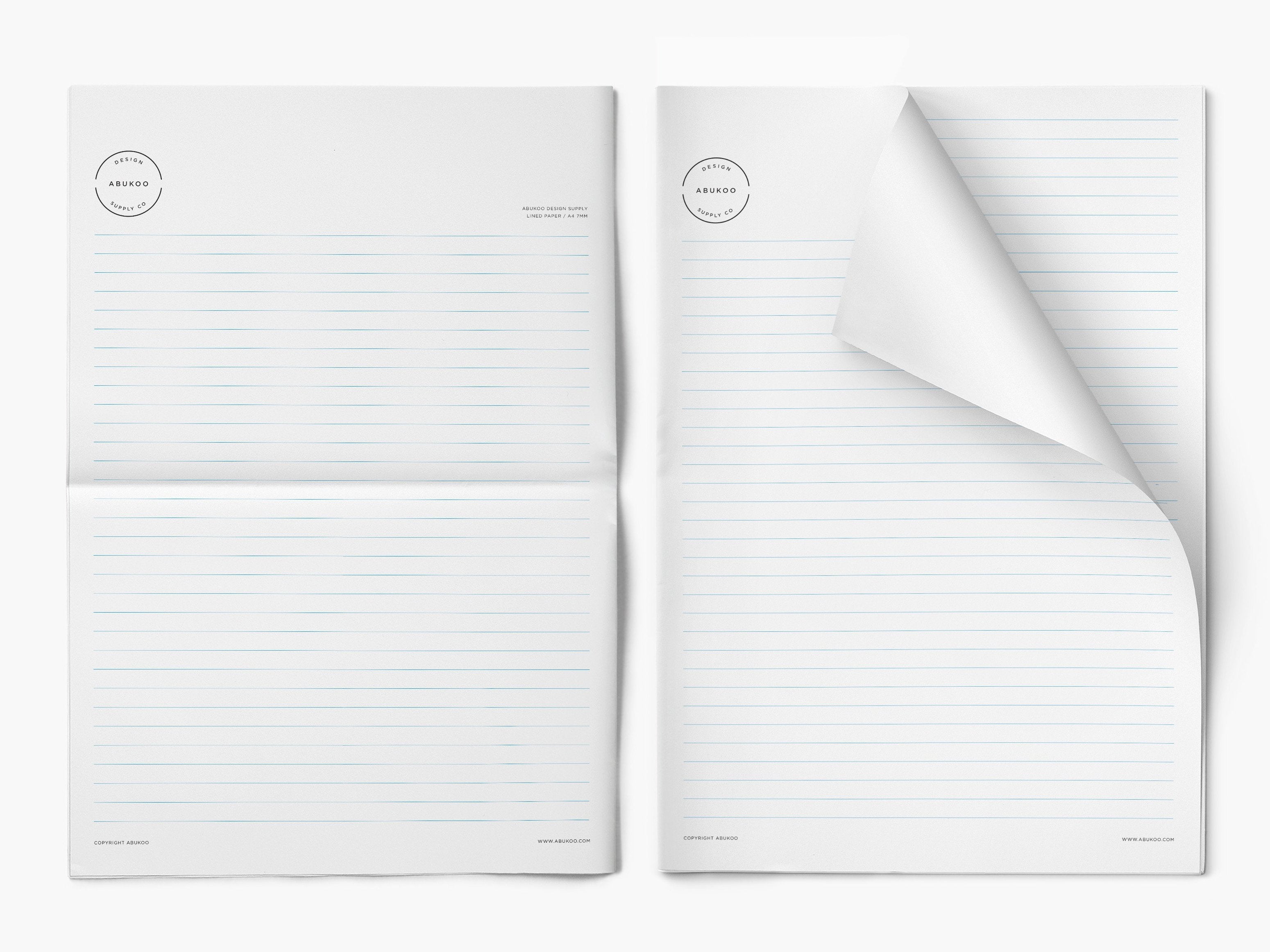 Free Printable Lined Letter Paper - Abukoo
