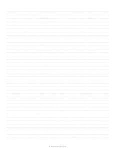 Printable Lined Paper Templates