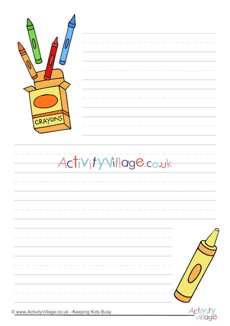 printable lined paper activity village