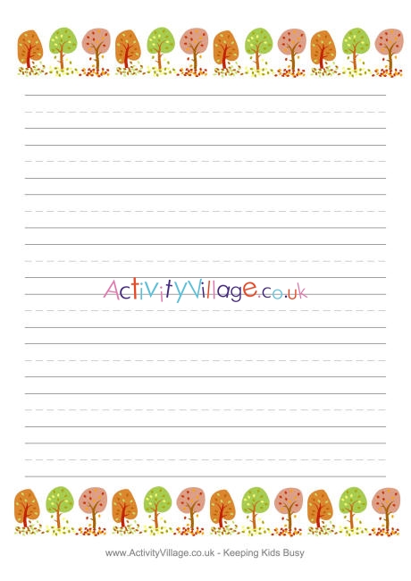 printable lined paper activity village