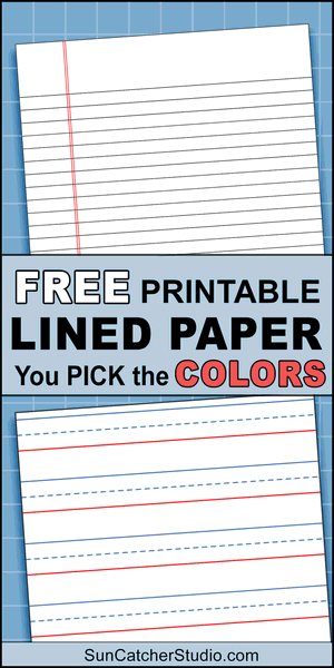Free Printable Lined Paper (Handwriting, Notebook Templates) - DIY ...