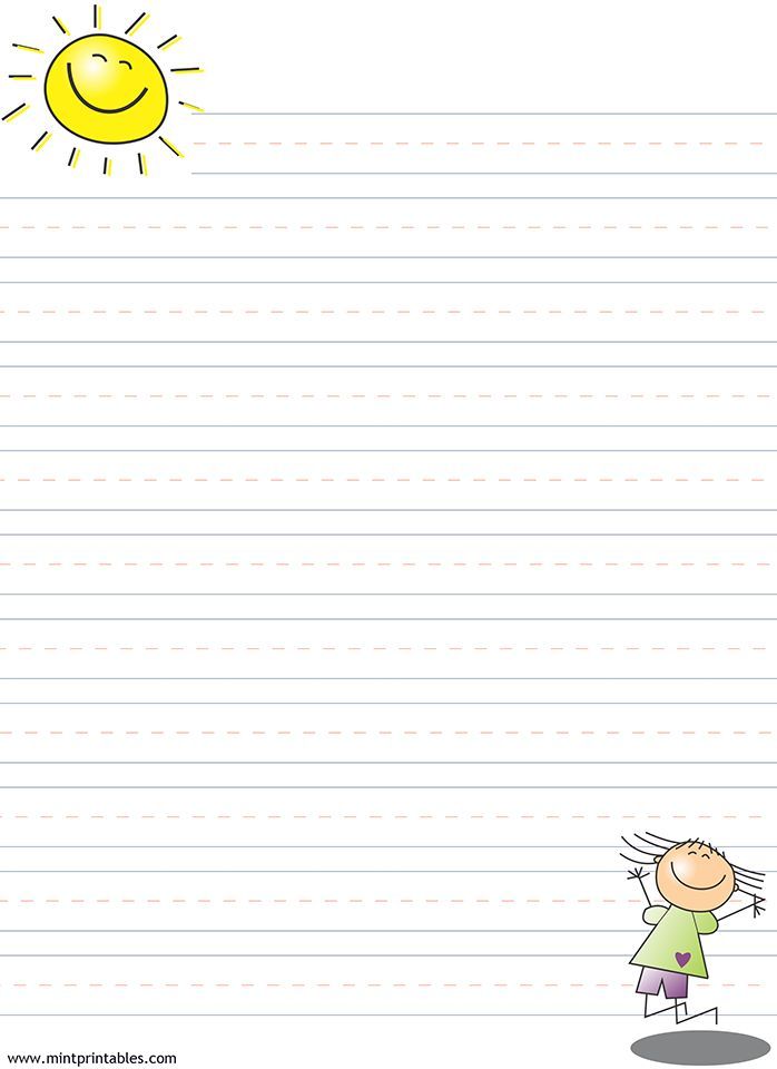 printable lined paper for learning to write