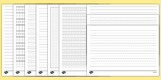 Free Lined Paper Template Pack - Printable Resource - Twinkl