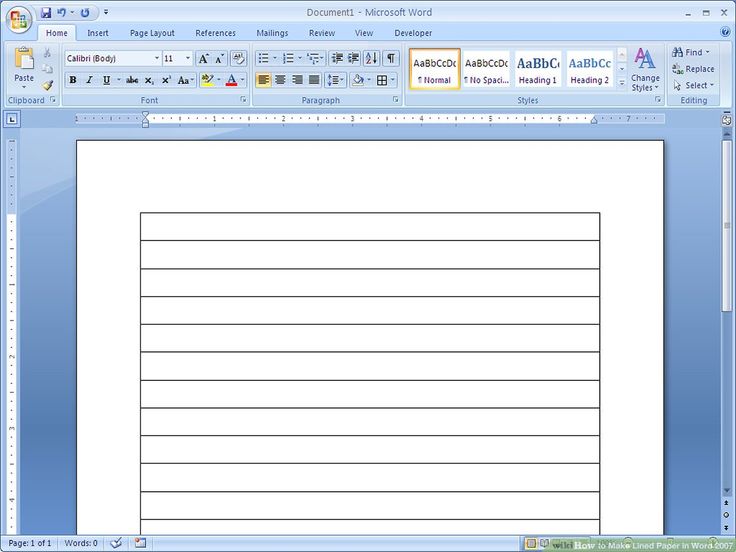 How To Make Lined Paper In Word 2007: 4 Steps (With Pictures ...