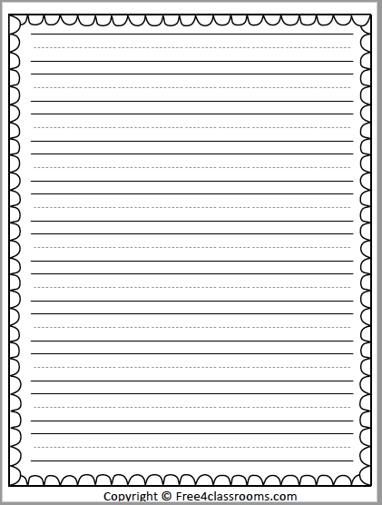 Free Printable Writing Paper - Stationary Primary Lines - Free ...
