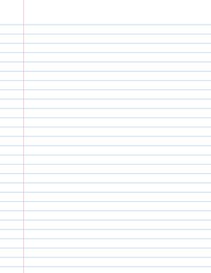 Printable Lined Writing Paper Template PDFs for School
