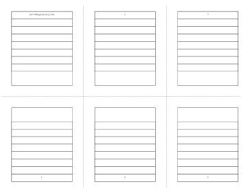 Printable Foldable 6-page Note Paper
