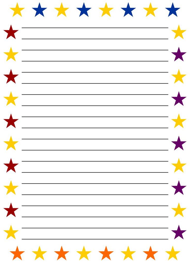 9 Best Printable Lined Paper With Borders - Printablee.com 5C8
