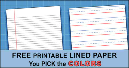 Free Printable Lined Paper (Handwriting, Notebook Templates) - DIY ...