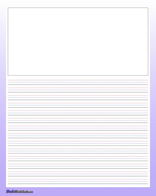 printable lined paper second grade
