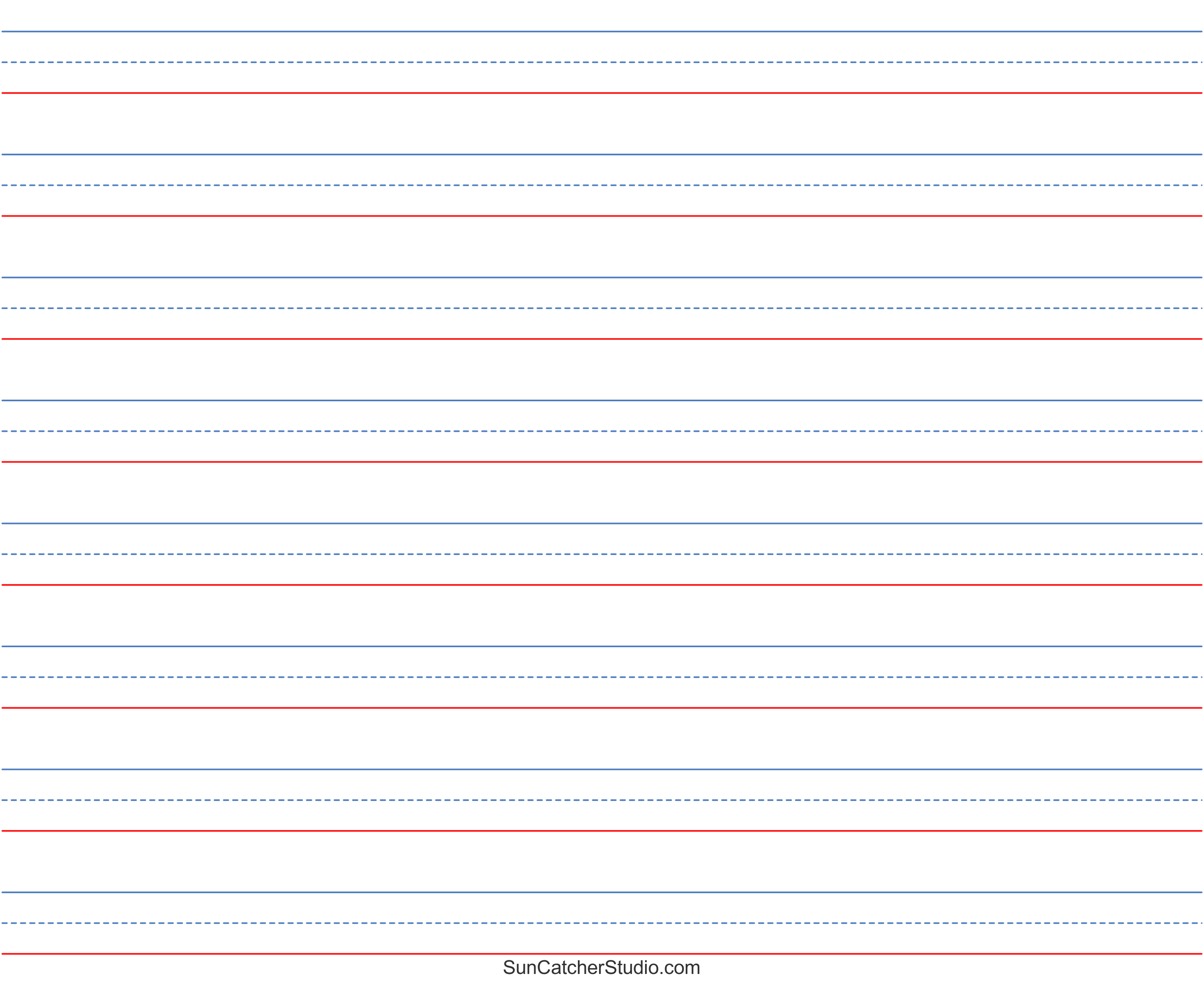 Free Printable Lined Paper (Handwriting, Notebook Templates) - DIY ...