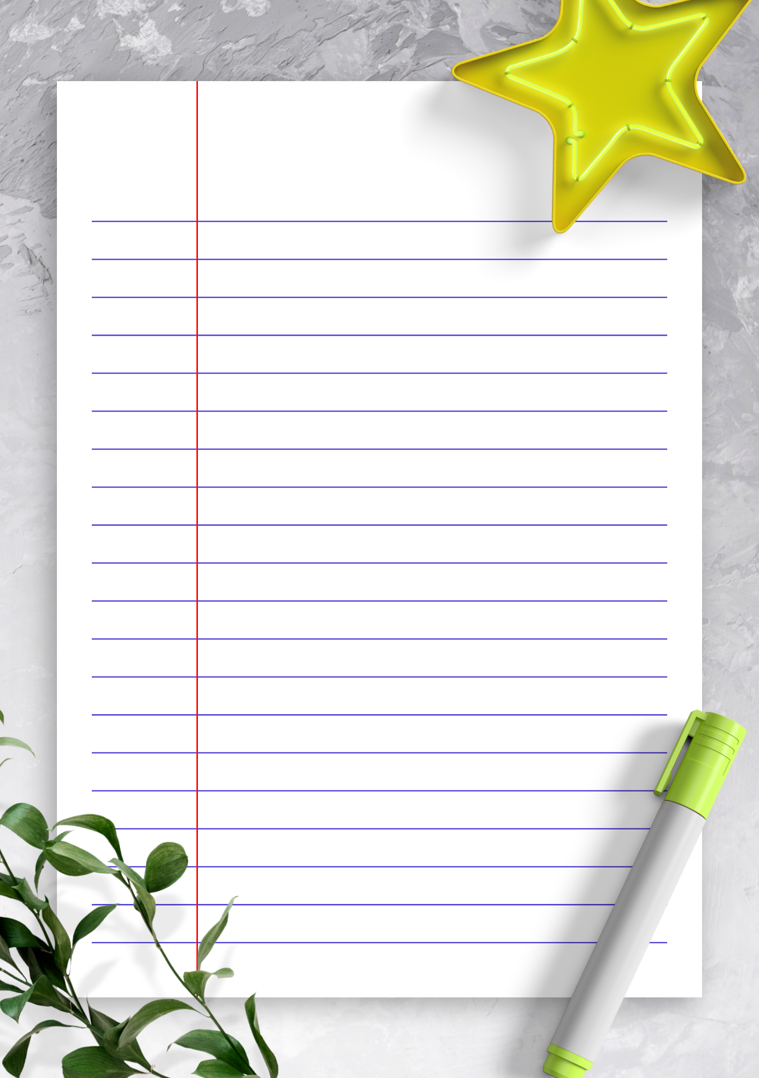 printable lined paper wide ruled