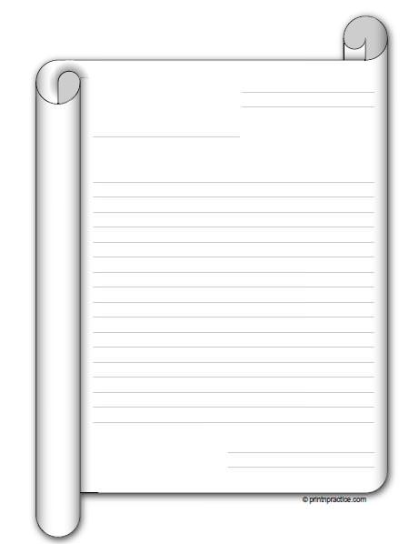 printable lined paper with blank border