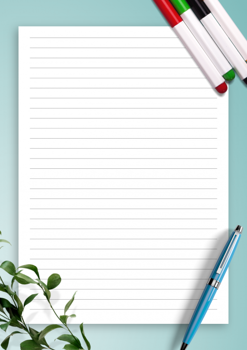 Lined Paper Templates - Download Printable PDF