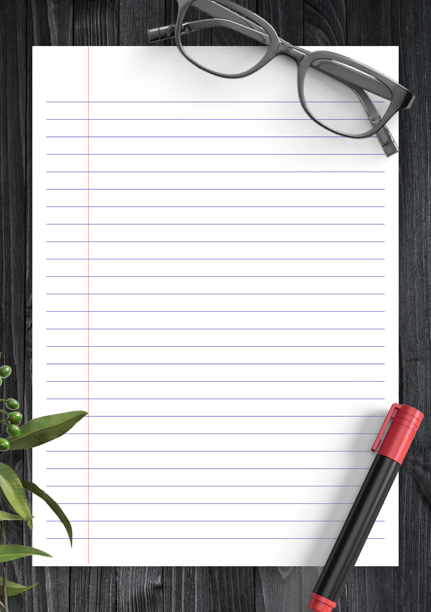 Download Printable Printable Lined Paper - College Ruled 7.1mm ...