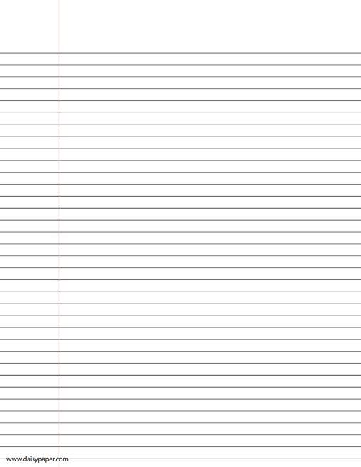 Printable Lined Paper PDF - Daisy Paper