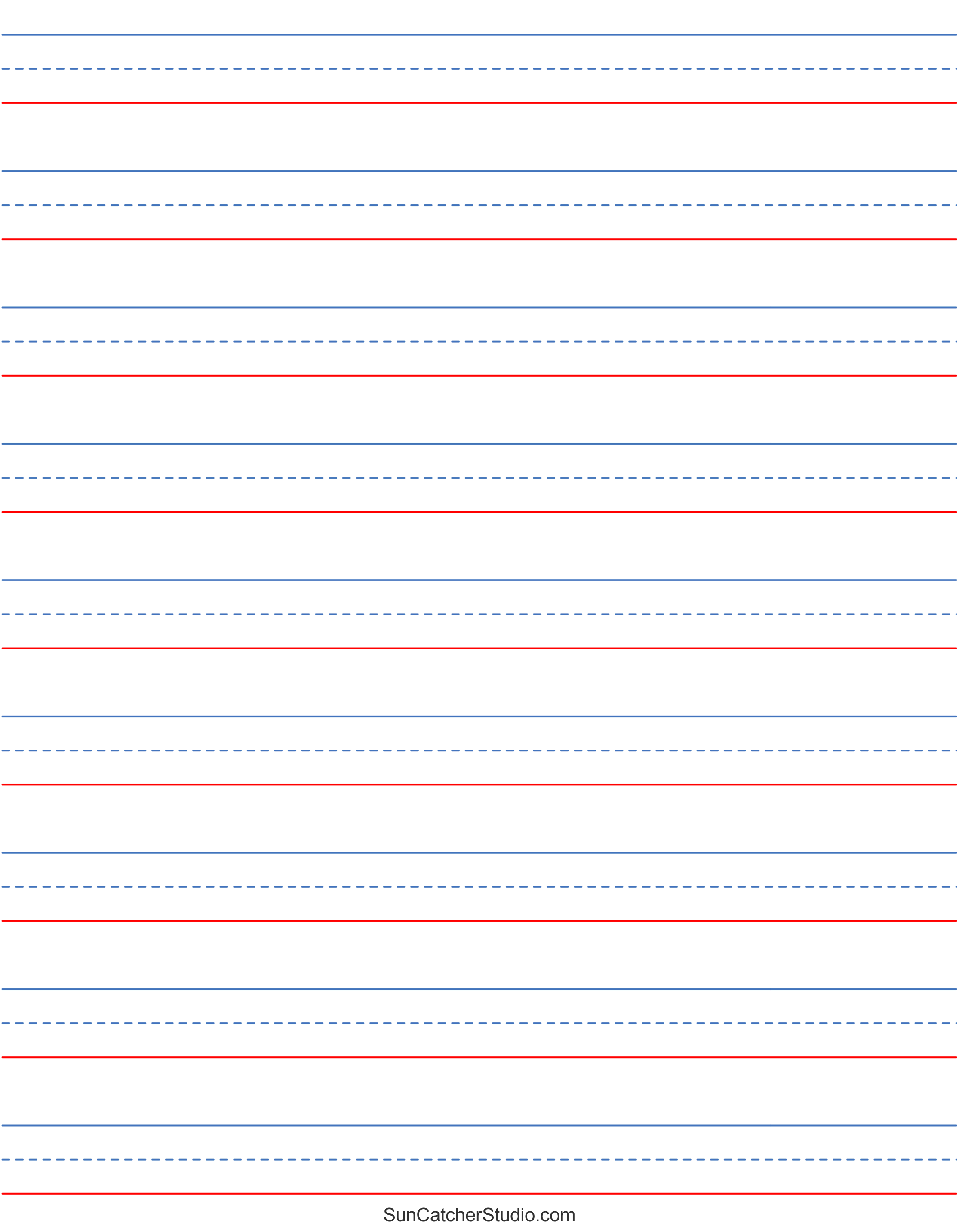 Free Printable Lined Paper (Handwriting, Notebook Templates) - DIY ...