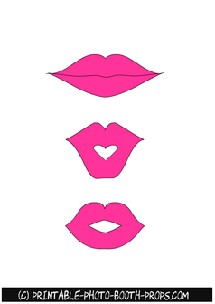 Free Printable Lips Photo Booth Props