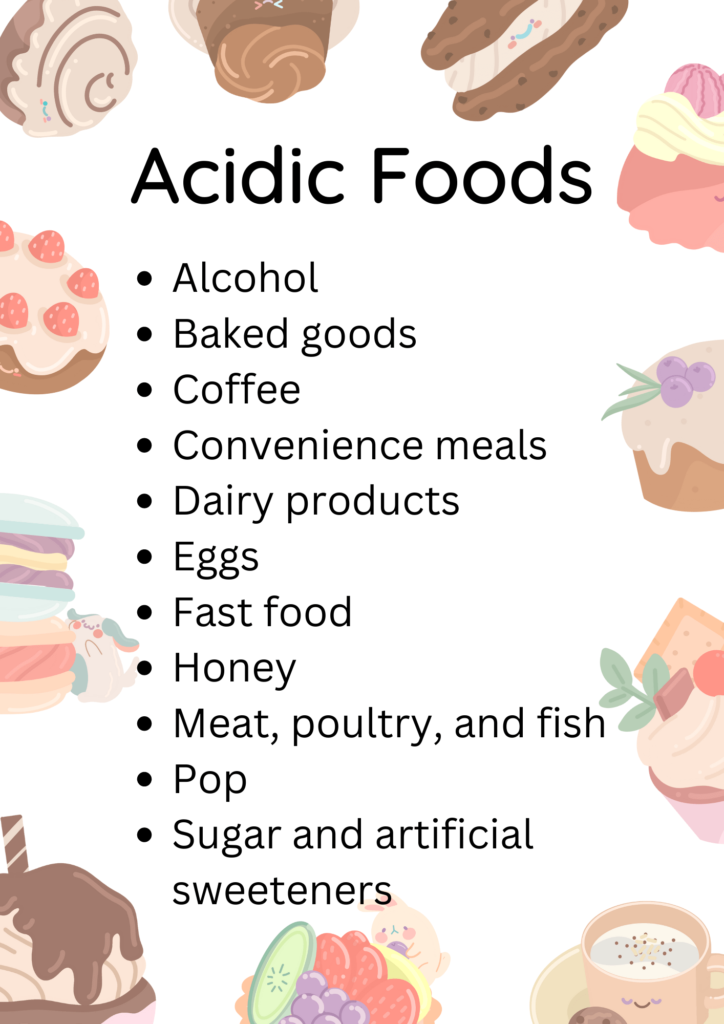 printable list alkaline foods