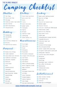 printable list for camping