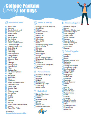 What to Bring to College List - CampusGrotto