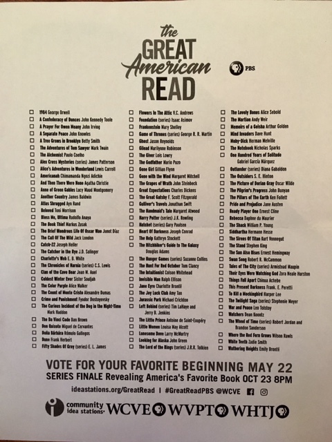 printable list great american read