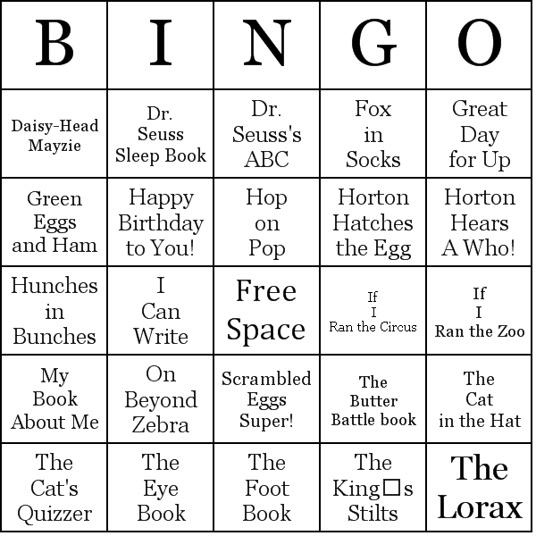 printable list of dr seuss books
