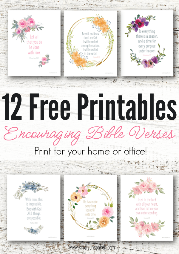 printable list of encouraging bible verses