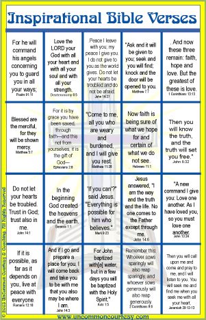 printable list of encouraging bible verses