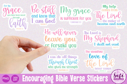 Encouraging Bible Verse Printable Stickers - So Fontsy