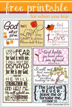 printable list of encouraging bible verses