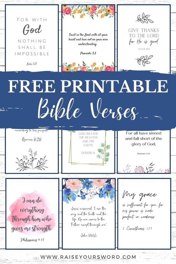printable list of encouraging bible verses