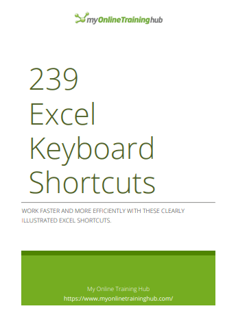 printable list of excel keyboard shortcuts