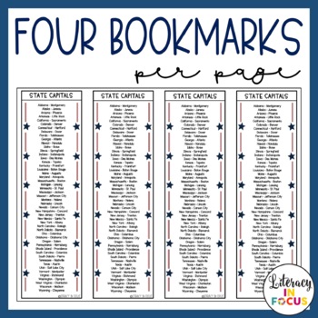printable list of the 50 states and capitals