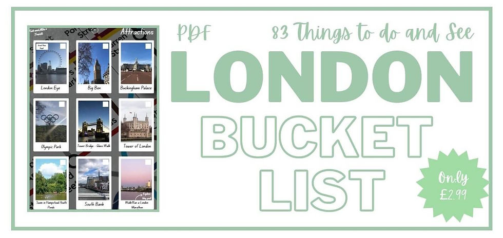 printable list of things to do in london