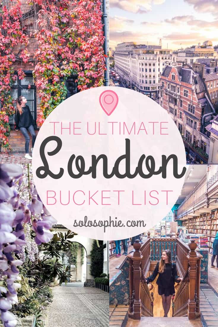 printable list of things to do in london