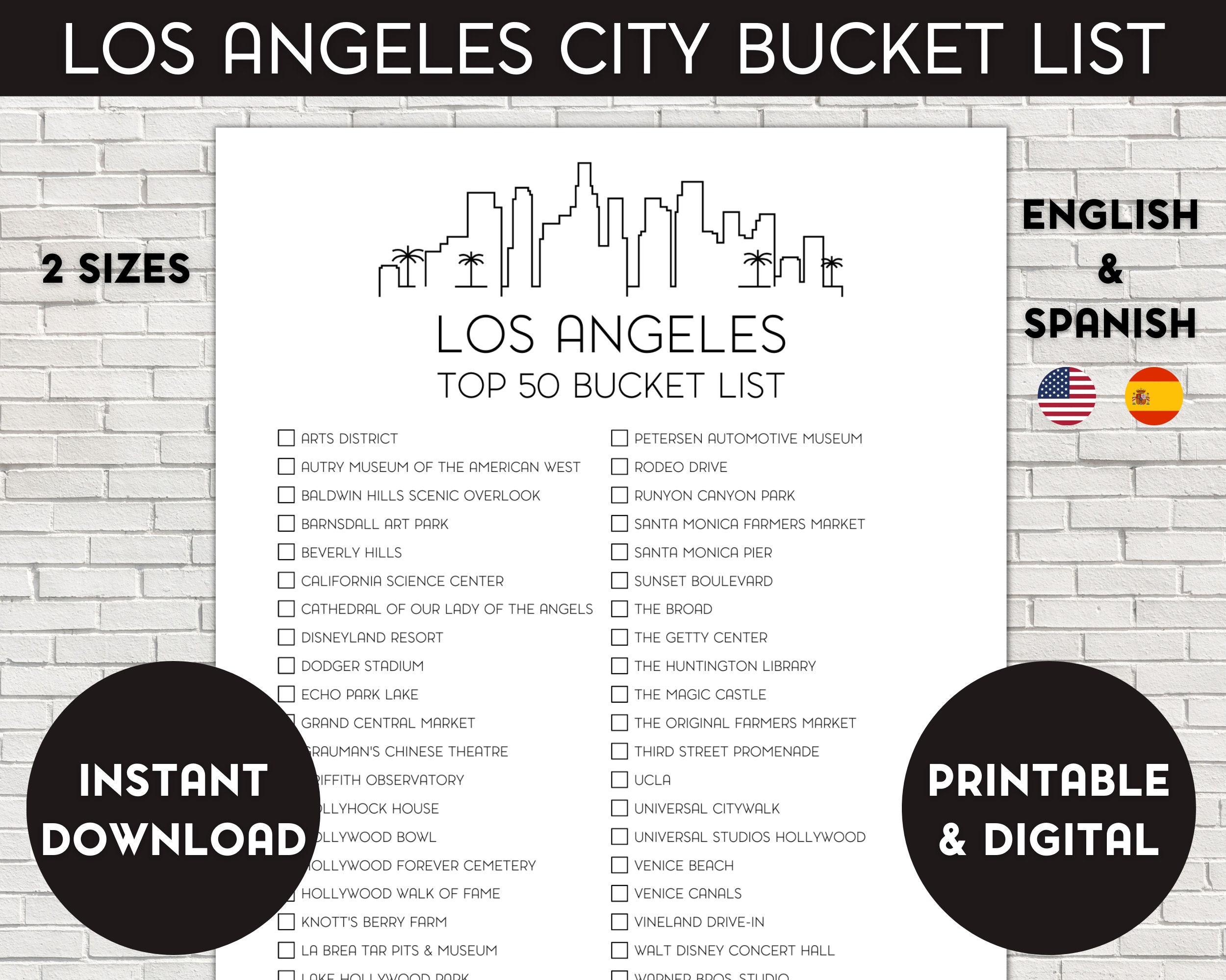 printable list of things to do in los angeles