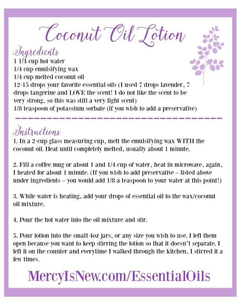 printable list of uses for coconut oil