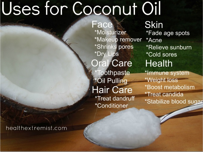 printable list of uses for coconut oil