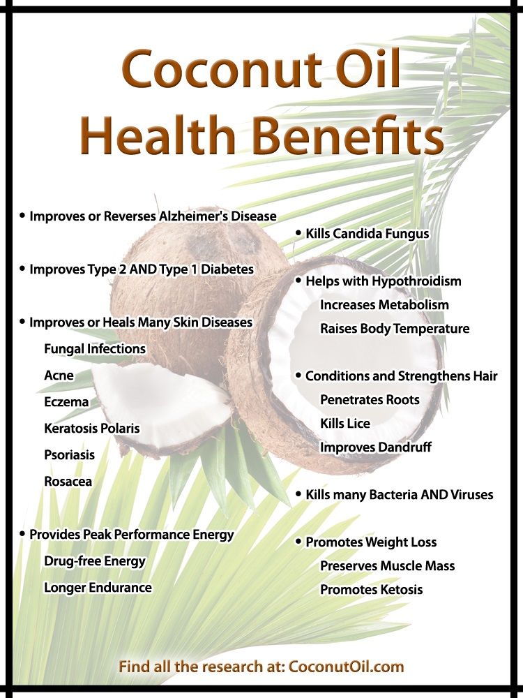 printable list of uses for coconut oil