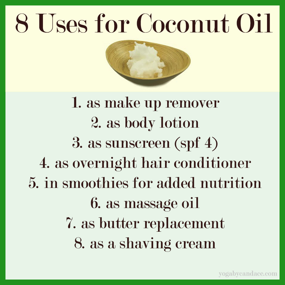 printable list of uses for coconut oil