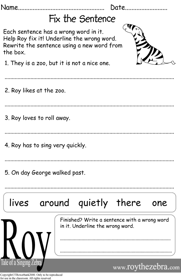 Literacy Worksheets