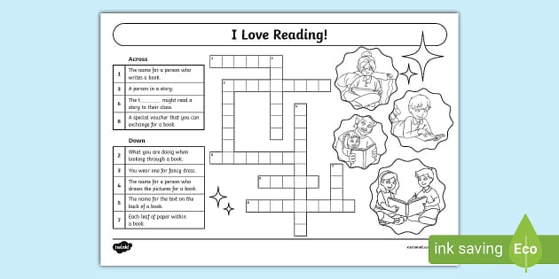 printable literature crossword puzzles