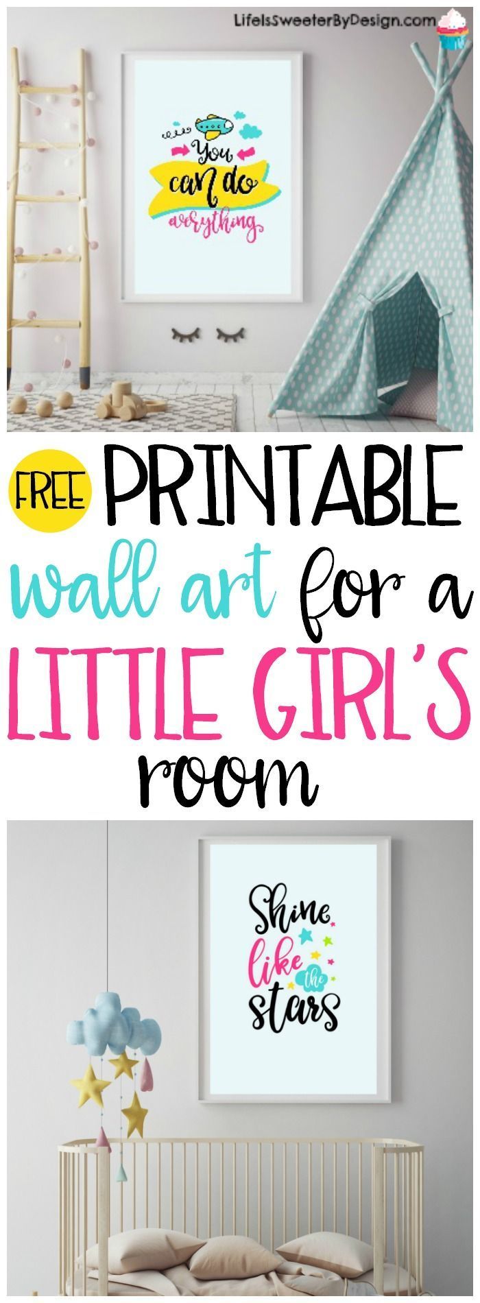 printable little girl wall art