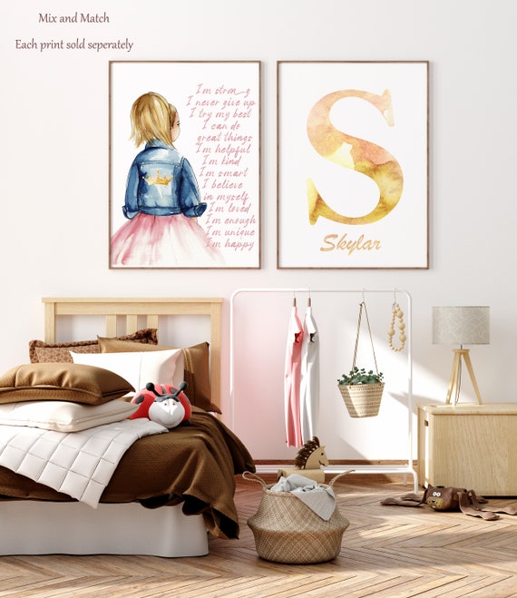 printable little girl wall art