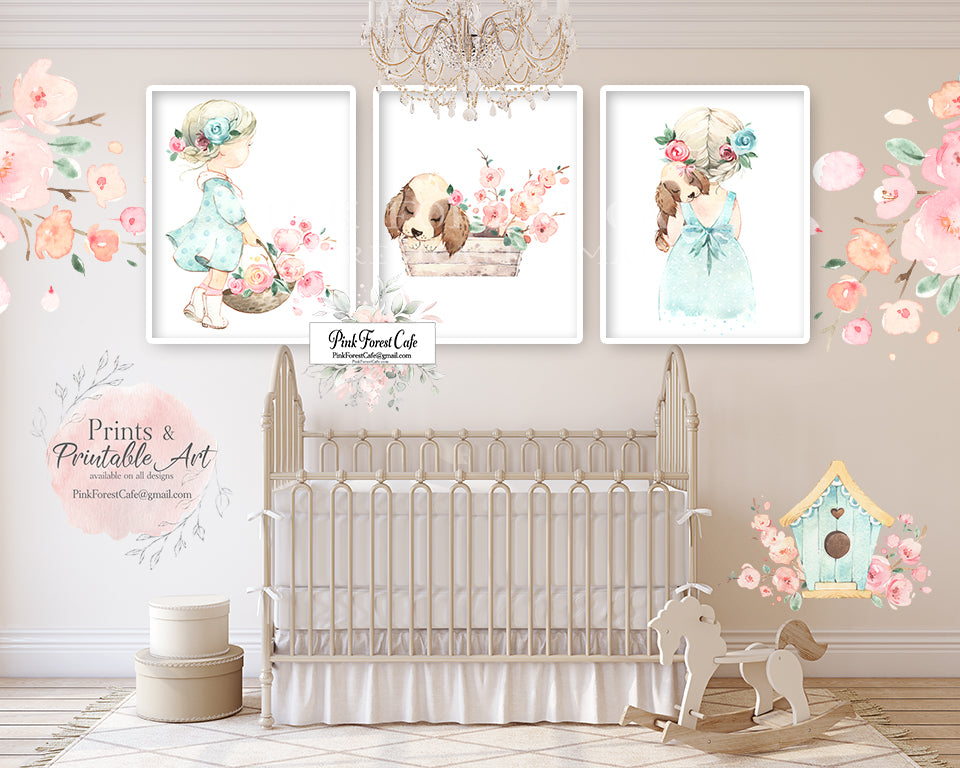 printable little girl wall art