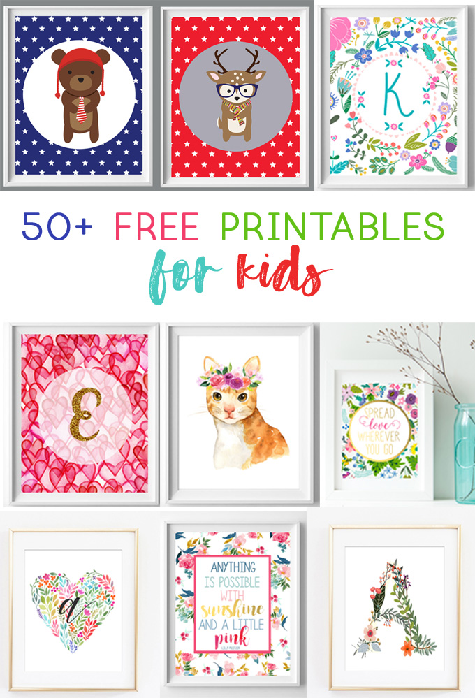 printable little girl wall art