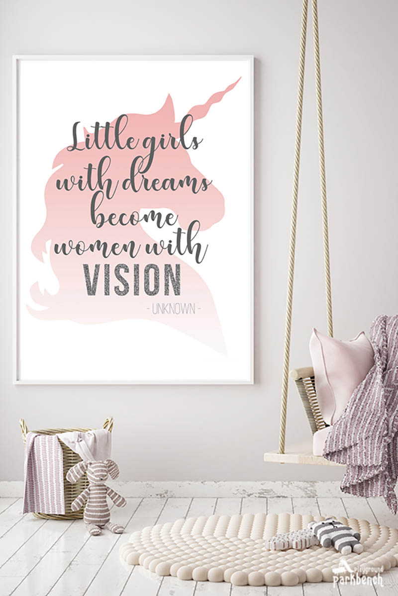 printable little girl wall art