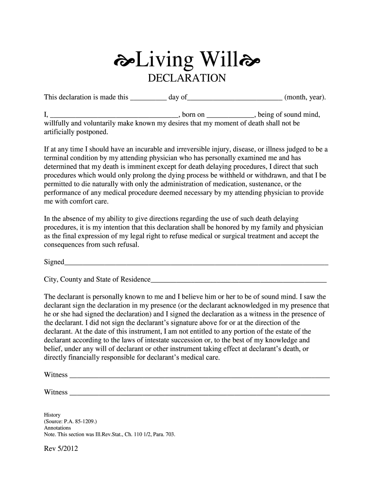 Free New York Living Will Form - PDF | 16KB | 2 Page(s)